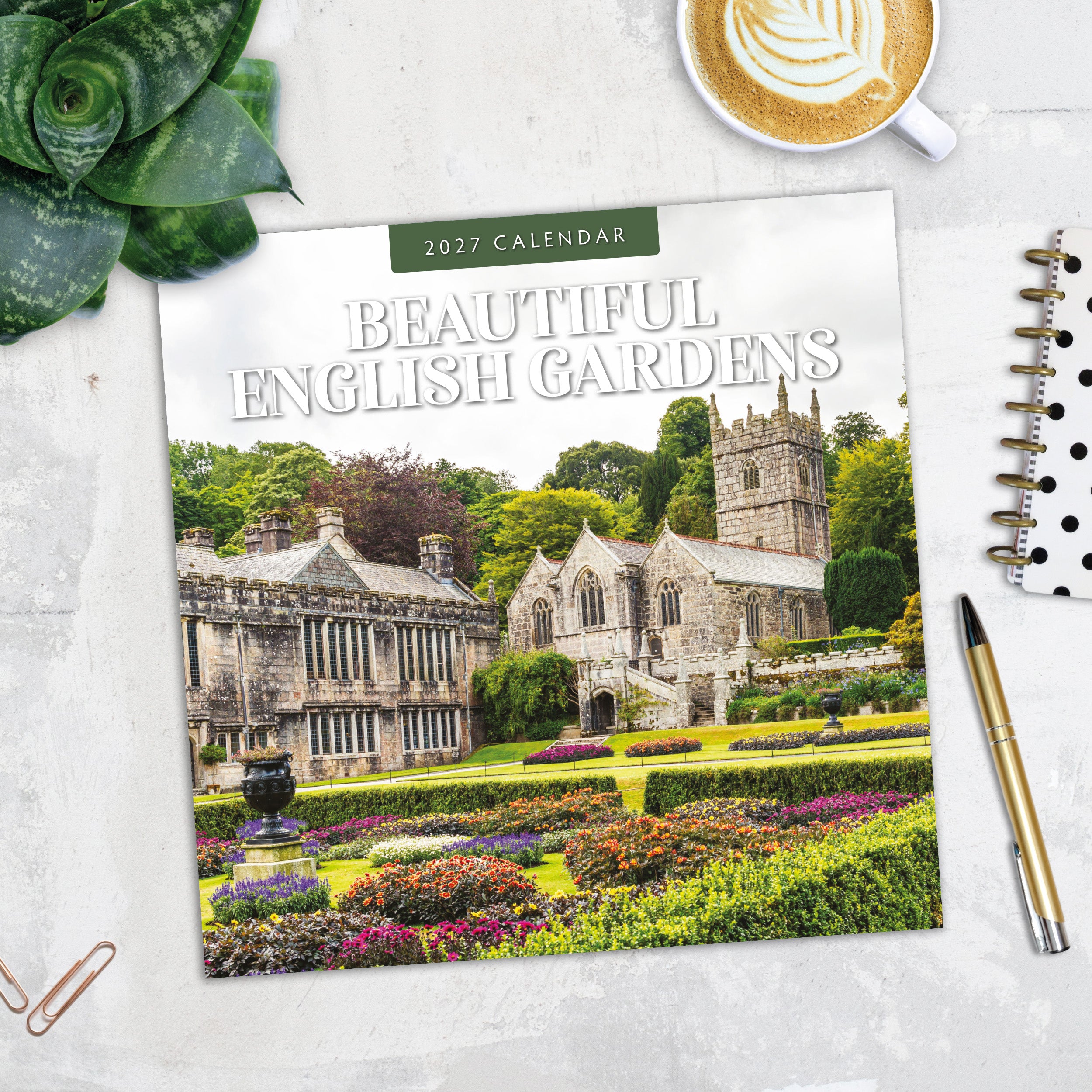 2027 Beautiful English Gardens - Square Wall Calendar