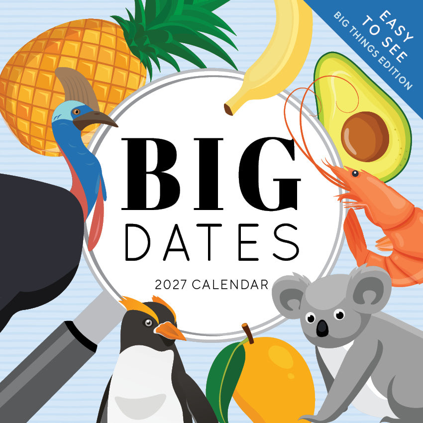 2027 Big Dates - Australia's Biggest Things - Square Wall Calendar