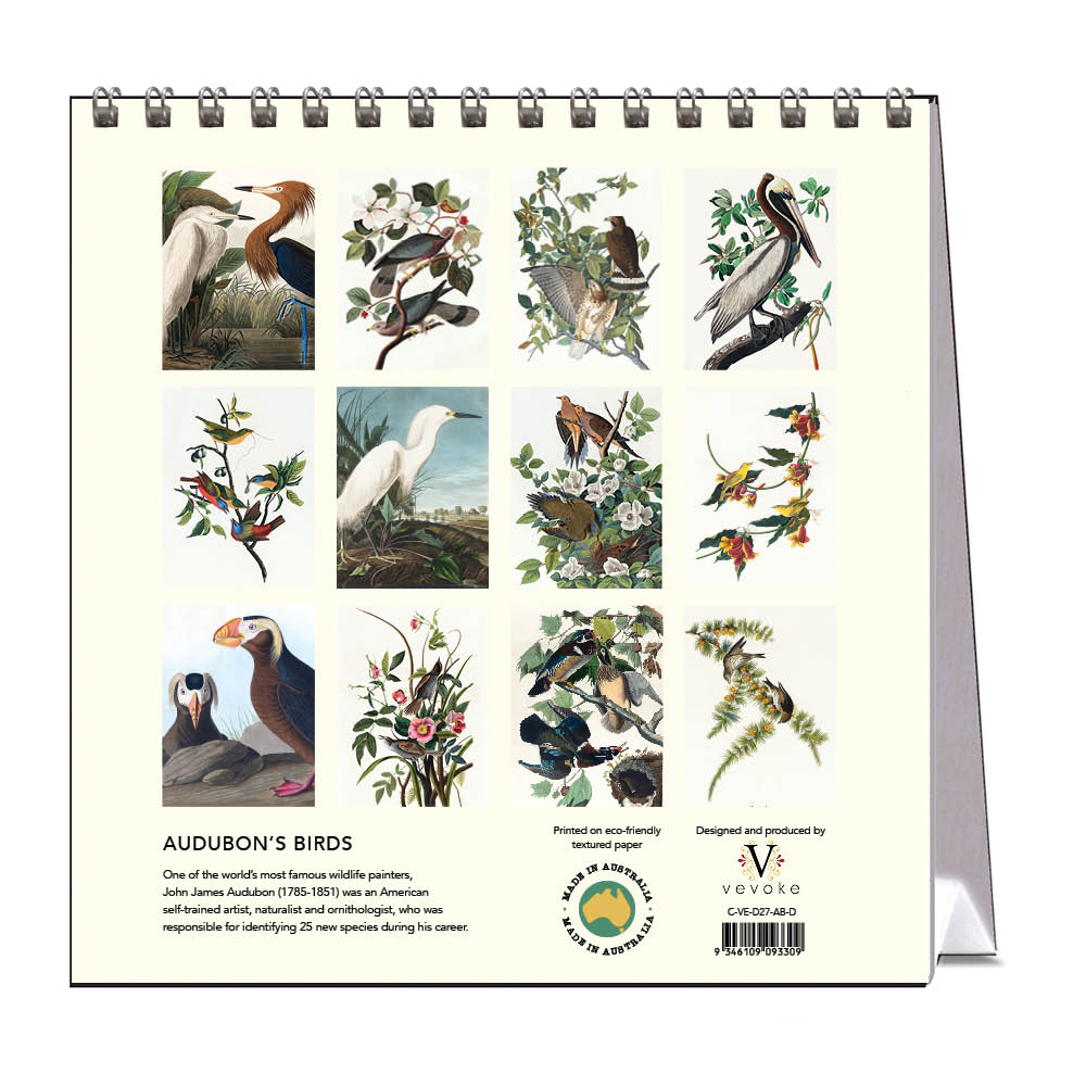 2027 Audubon's Birds - Desk Easel Calendar