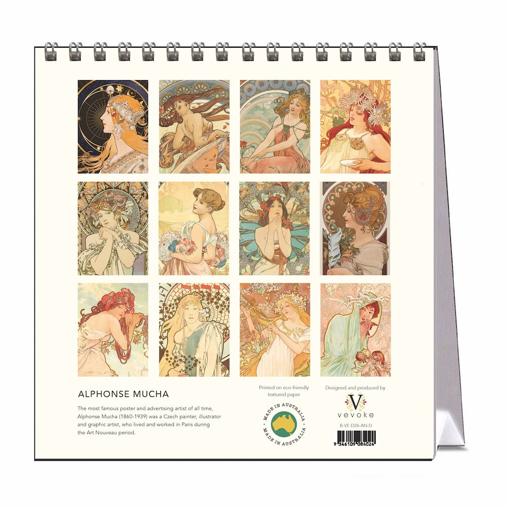 2027 Alphonse Mucha - Desk Easel Calendar