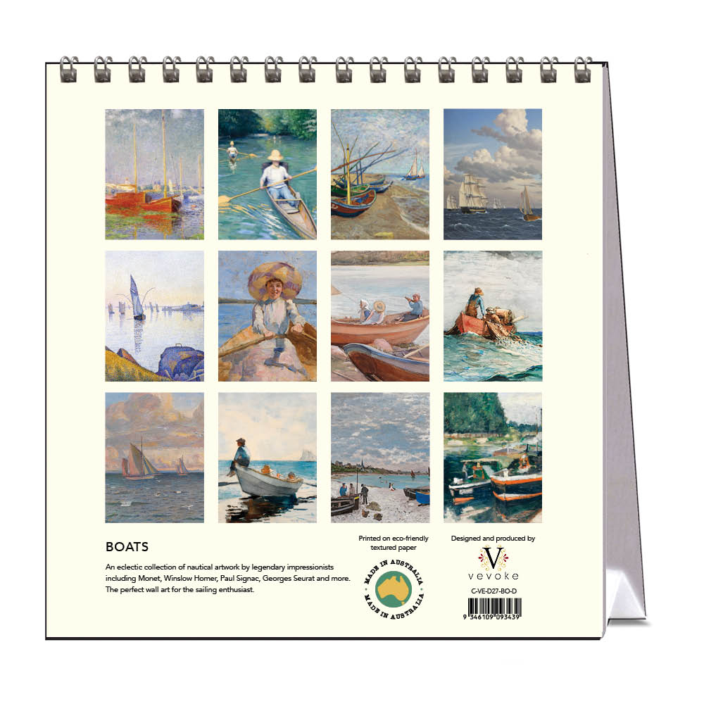2027 Boats - Desk Easel Calendar