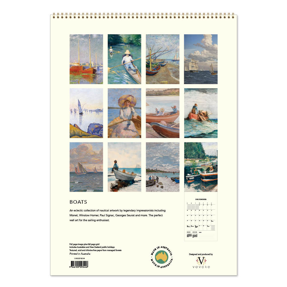 2027 Boats - Deluxe Wall Calendar