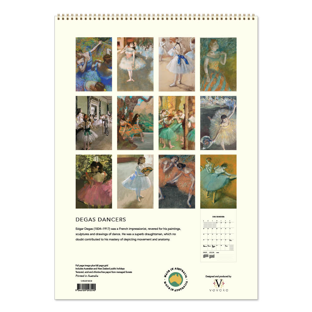 2027 Degas Dancers - Deluxe Wall Calendar