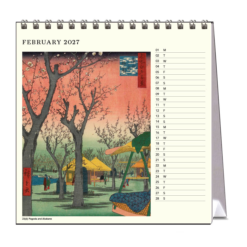 2027 Japanese Flowers - Desk Easel Calendar