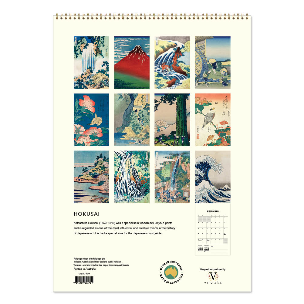 2027 Hokusai - Deluxe Wall Calendar