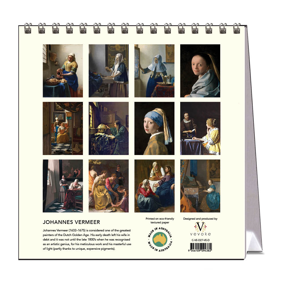2027 Johannes Vermeer - Desk Easel Calendar