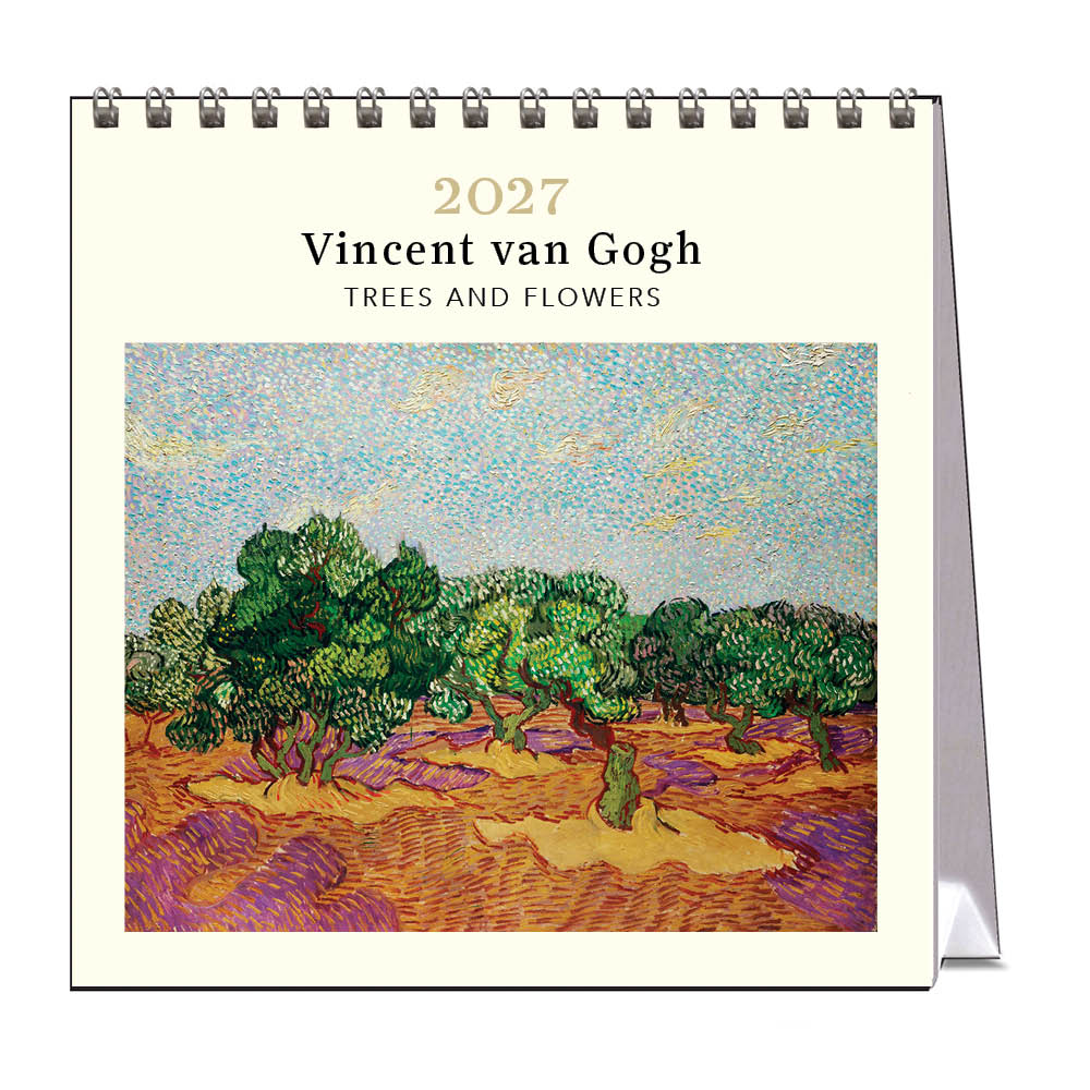2027 Vincent Van Gogh Trees and Flowers - Desk Easel Calendar
