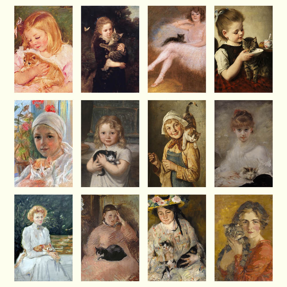 2027 Women with Cats - Deluxe Wall Calendar