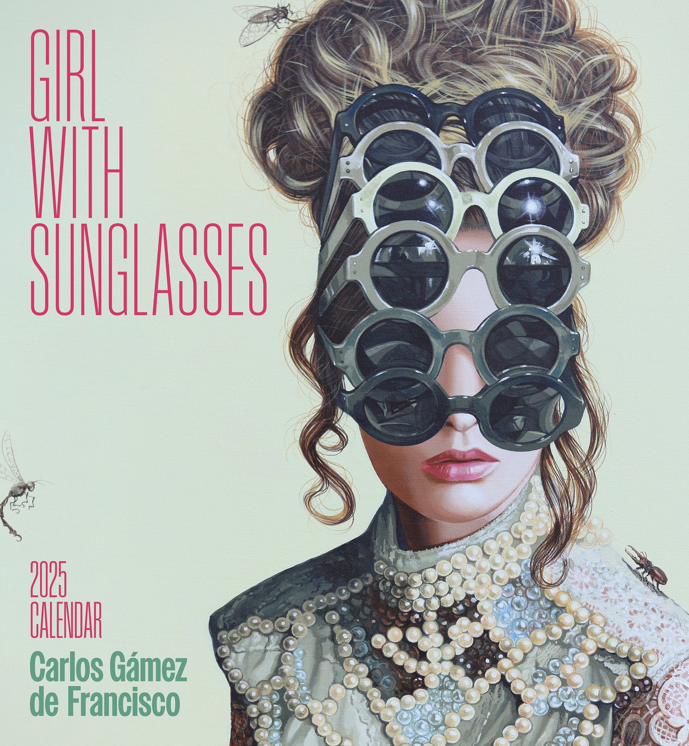 2025 Carlos G mez De Francisco: Girl With Sunglasses - Square Wall Calendar