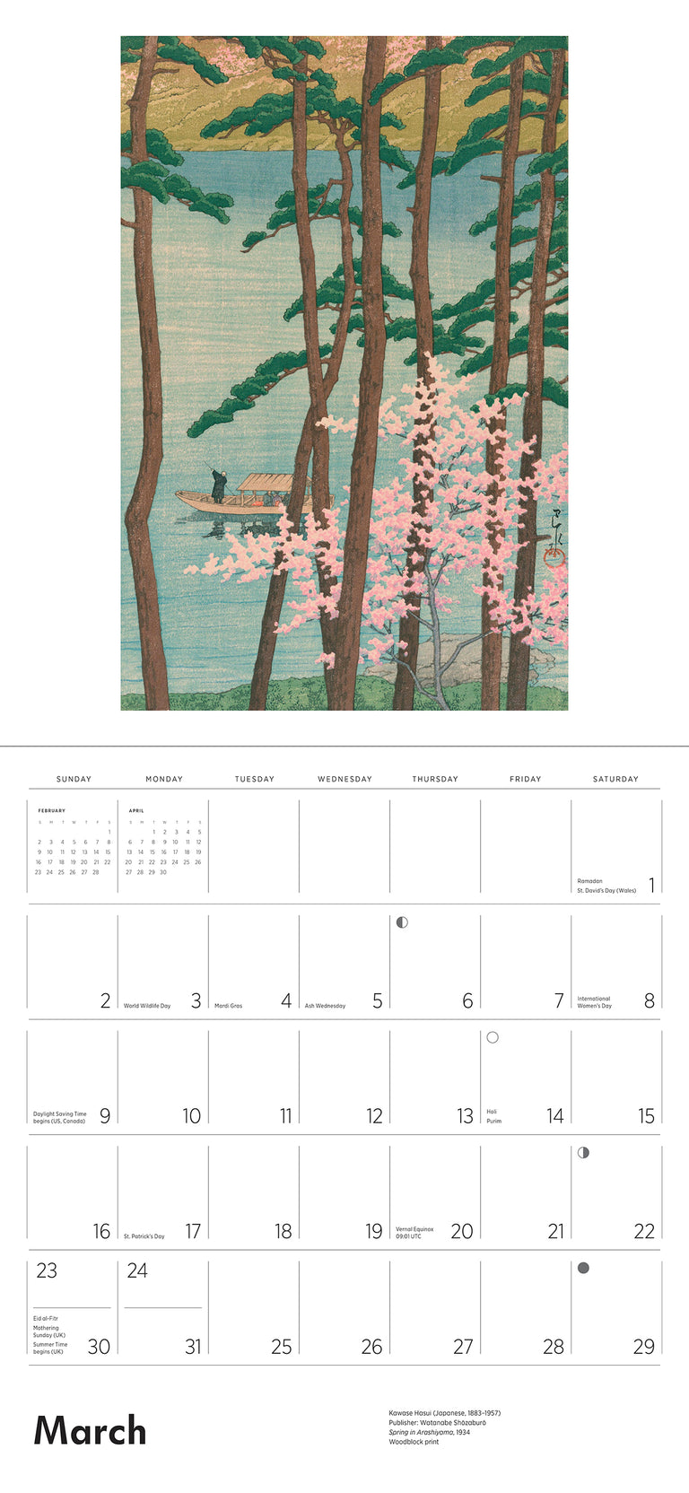 2025 Kawase Hasui - Square Wall Calendar