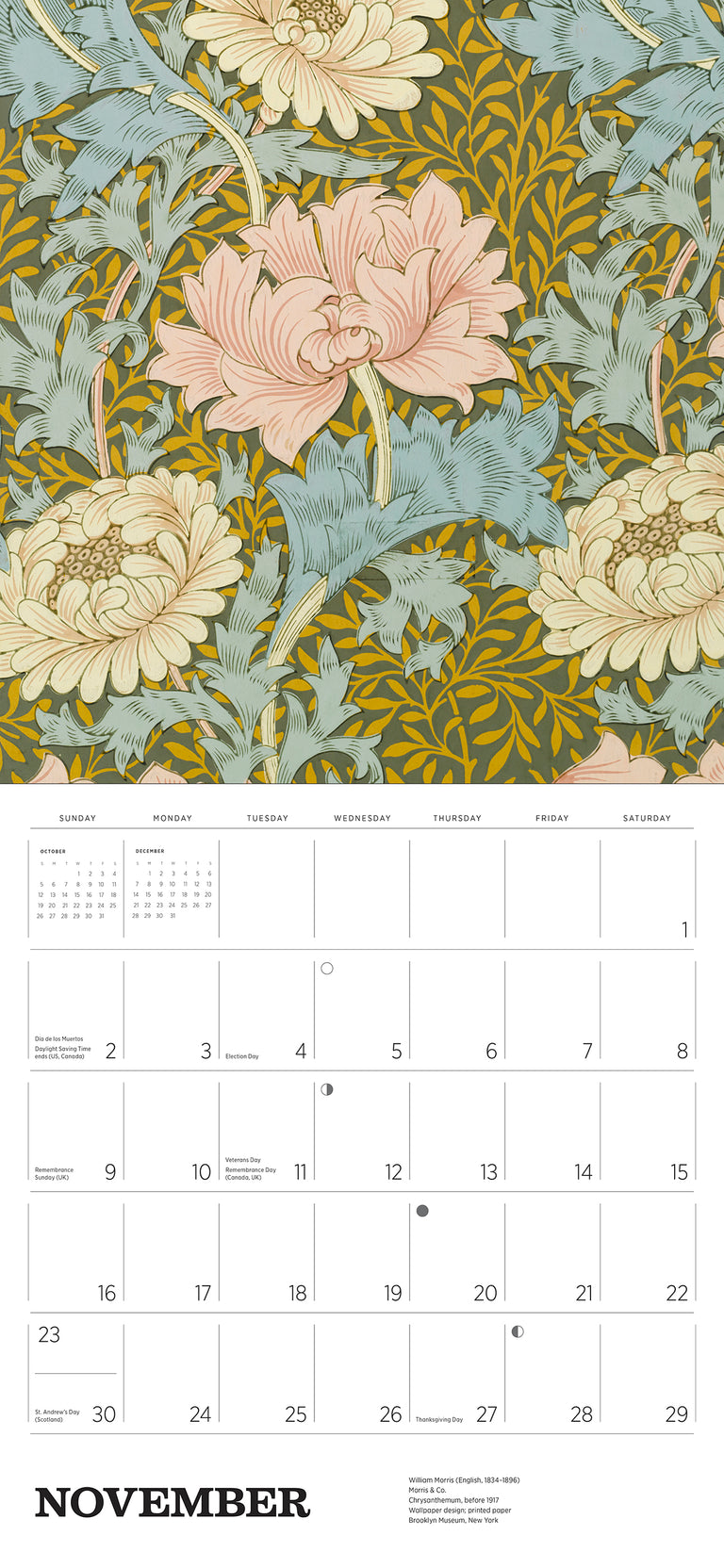 2025 William Morris: Arts & Crafts Designs - Square Wall Calendar