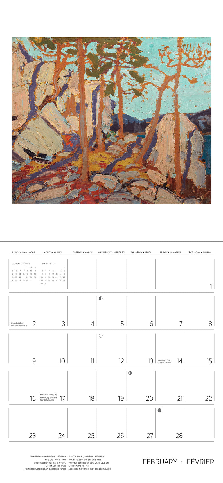 2025 Tom Thomson - Square Wall Calendar