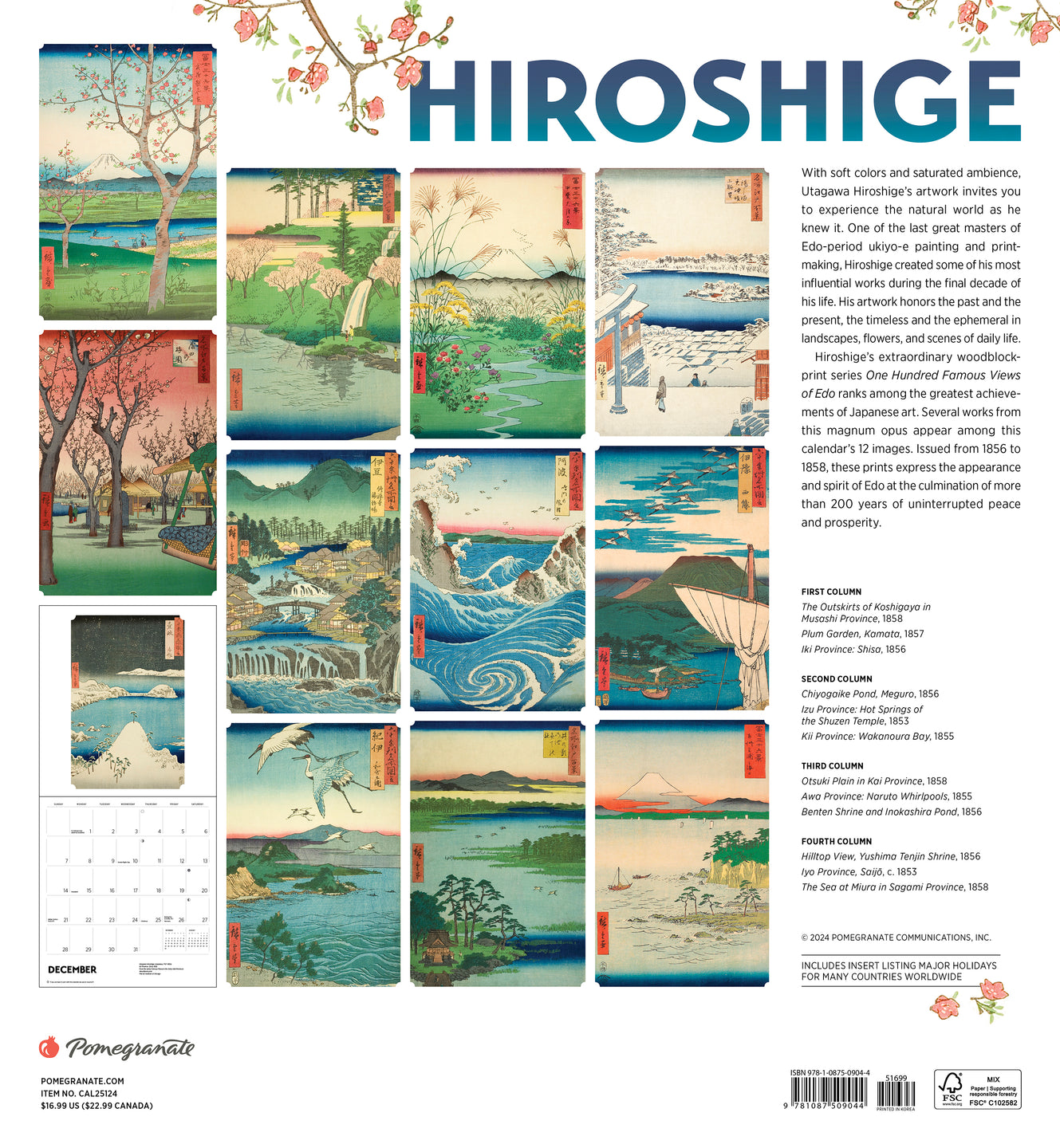 2025 Hiroshige - Square Wall Calendar