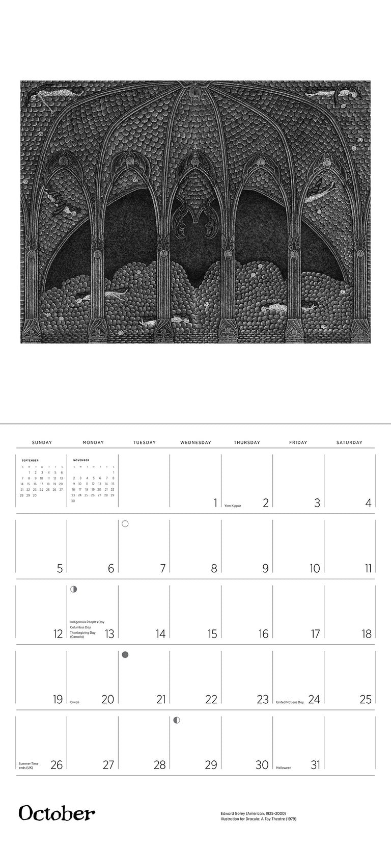 2025 Edward Gorey: Centennial Edition - Square Wall Calendar