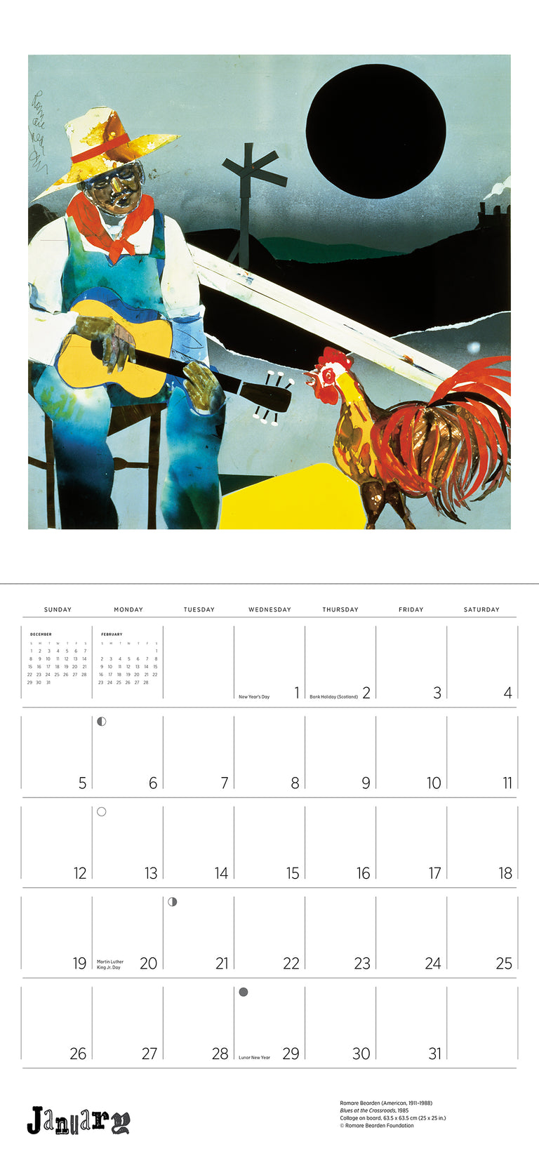 2025 Romare Bearden - Square Wall Calendar