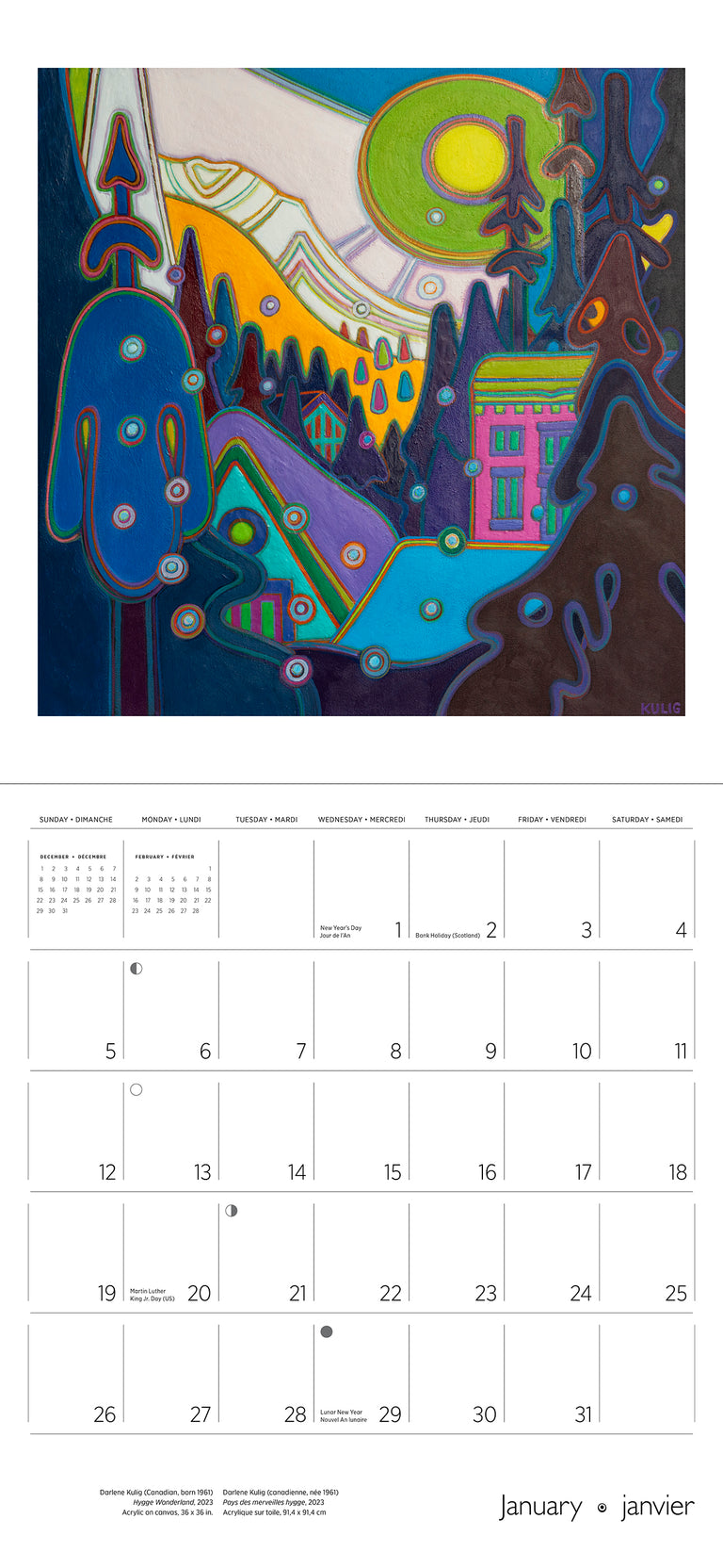 2025 Darlene Kulig - Square Wall Calendar