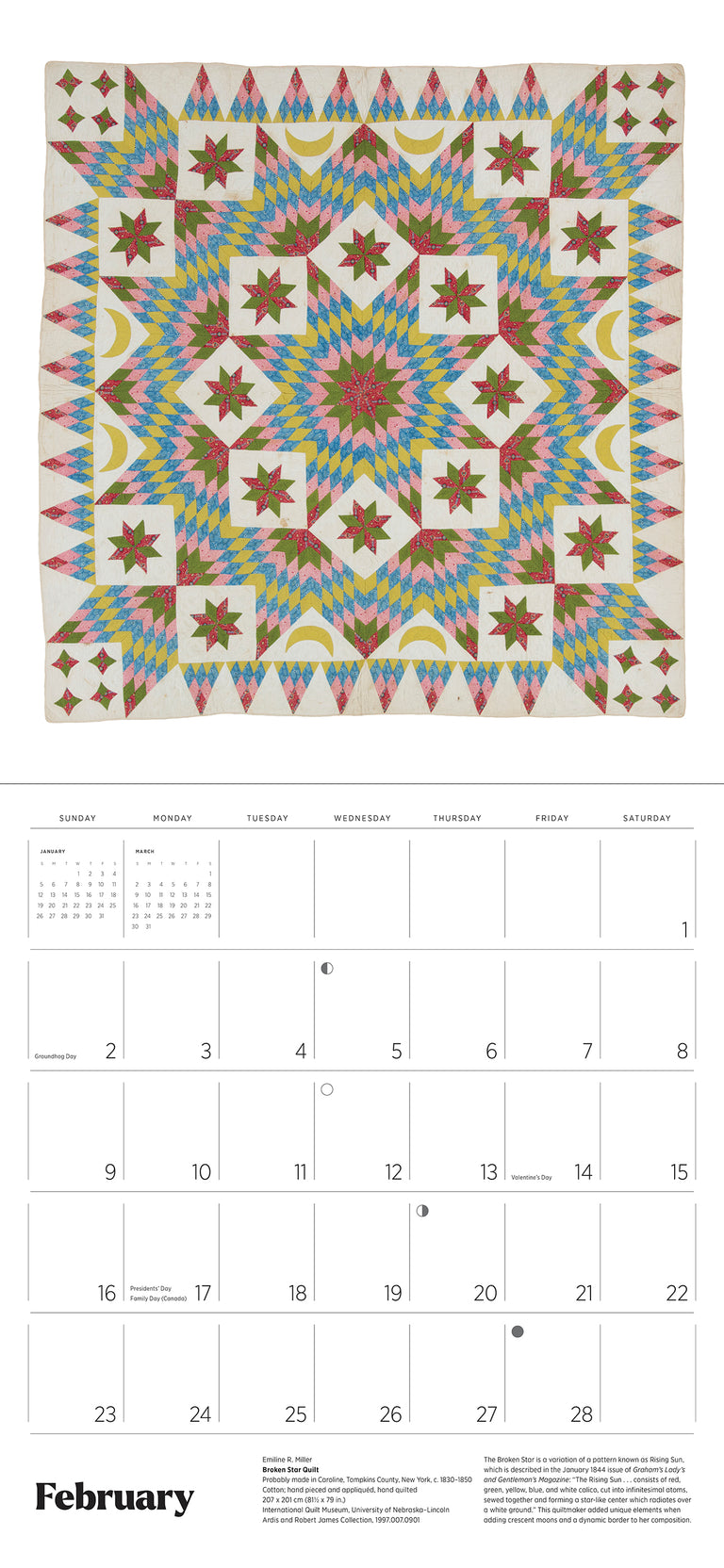 2025 Antique Quilts - Square Wall Calendar