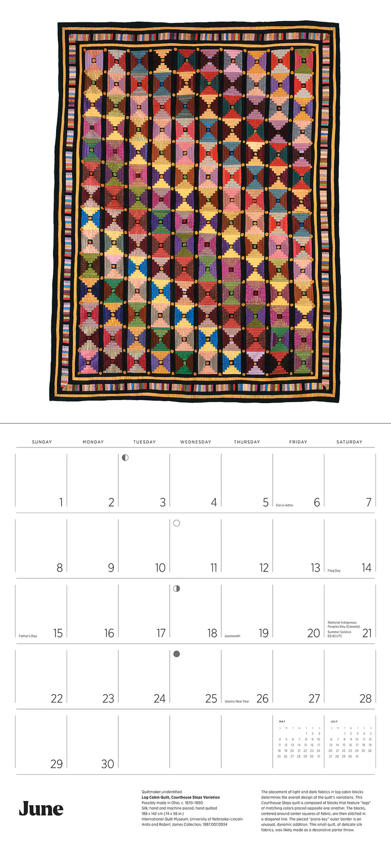 2025 Antique Quilts - Square Wall Calendar