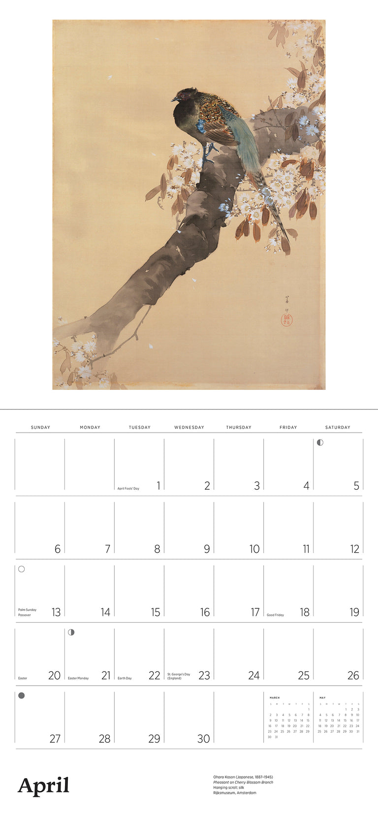 2025 Dreams Of Edo: Japanese Scrolls & Screens - Square Wall Calendar