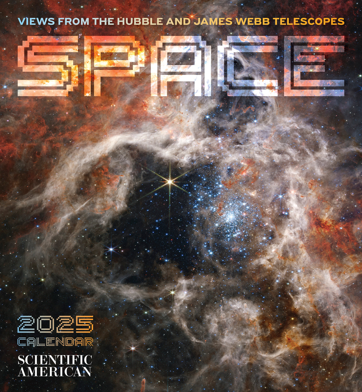 2025 Space: Views From The Hubble And James Webb Telescopes - Square Wall Calendar