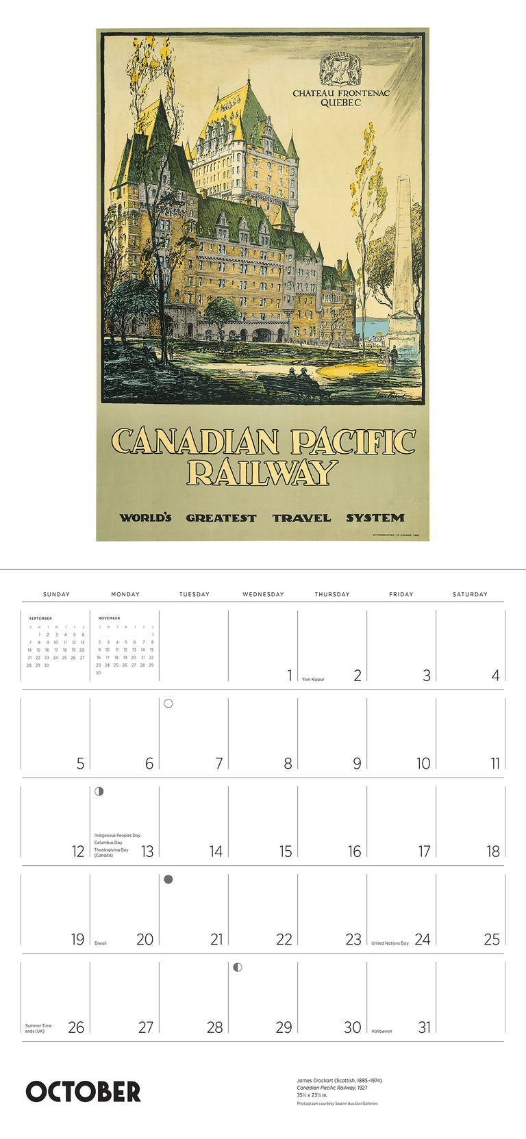 2025 Canada: Vintage Travel Posters - Square Wall Calendar