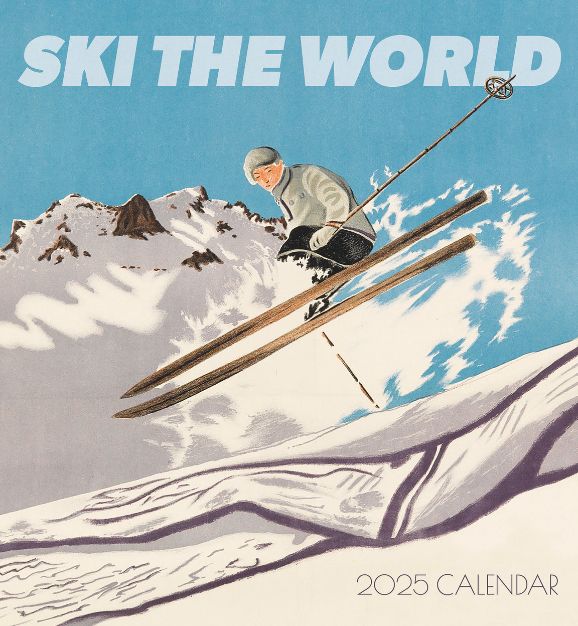 2025 Ski The World - Square Wall Calendar