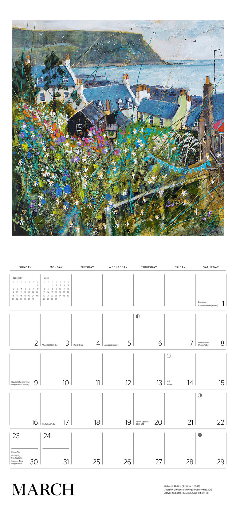 2025 Scotland: The Art Of Deborah Phillips - Square Wall Calendar