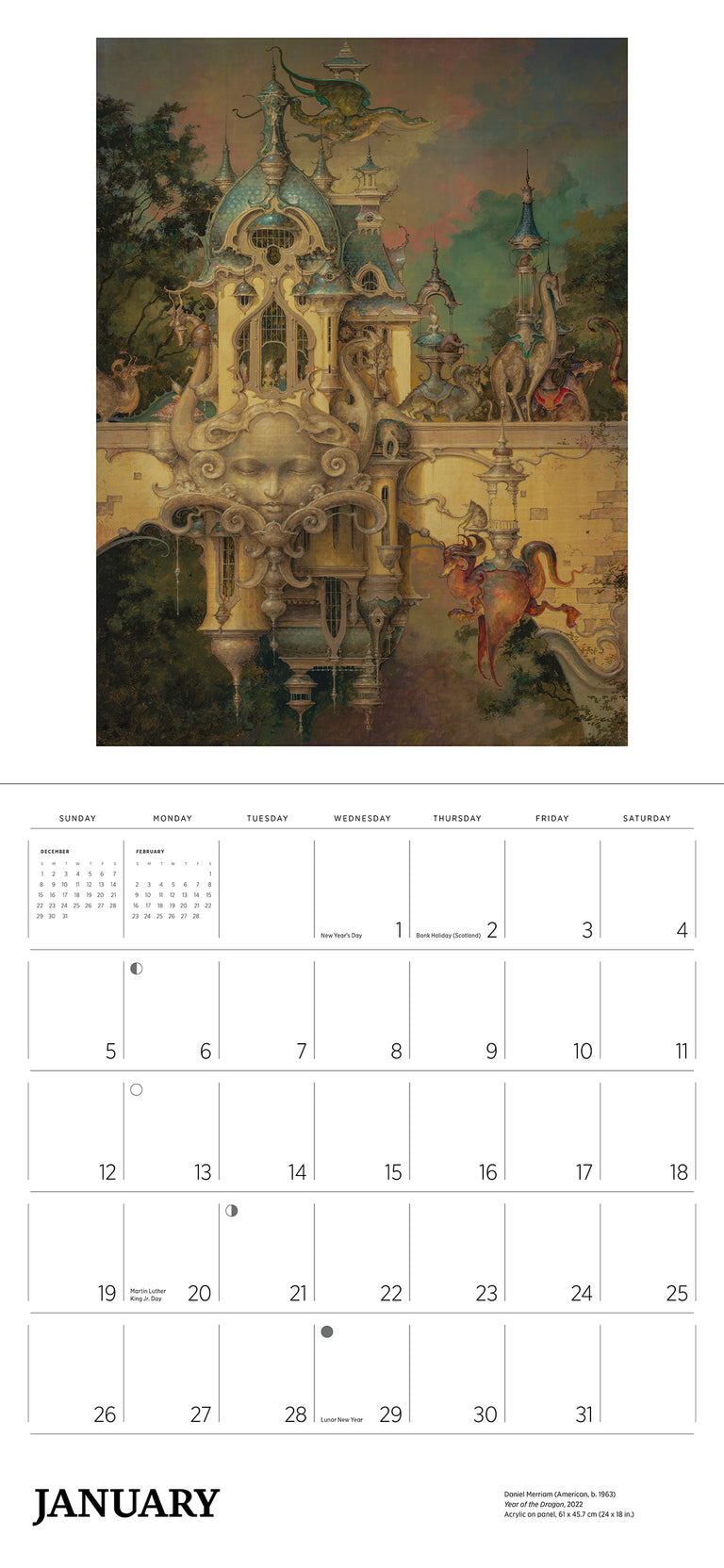 2025 The Art Of Daniel Merriam - Square Wall Calendar