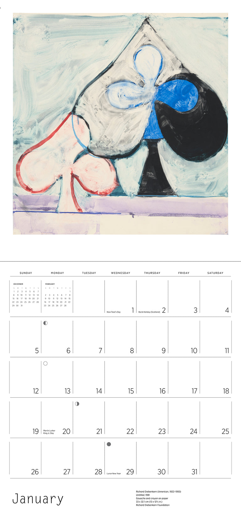 2025 Richard Diebenkorn: Ocean Park - Square Wall Calendar