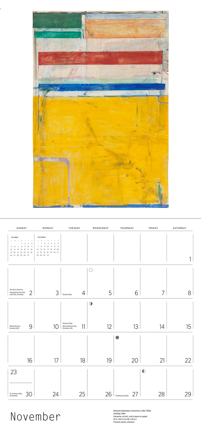 2025 Richard Diebenkorn: Ocean Park - Square Wall Calendar