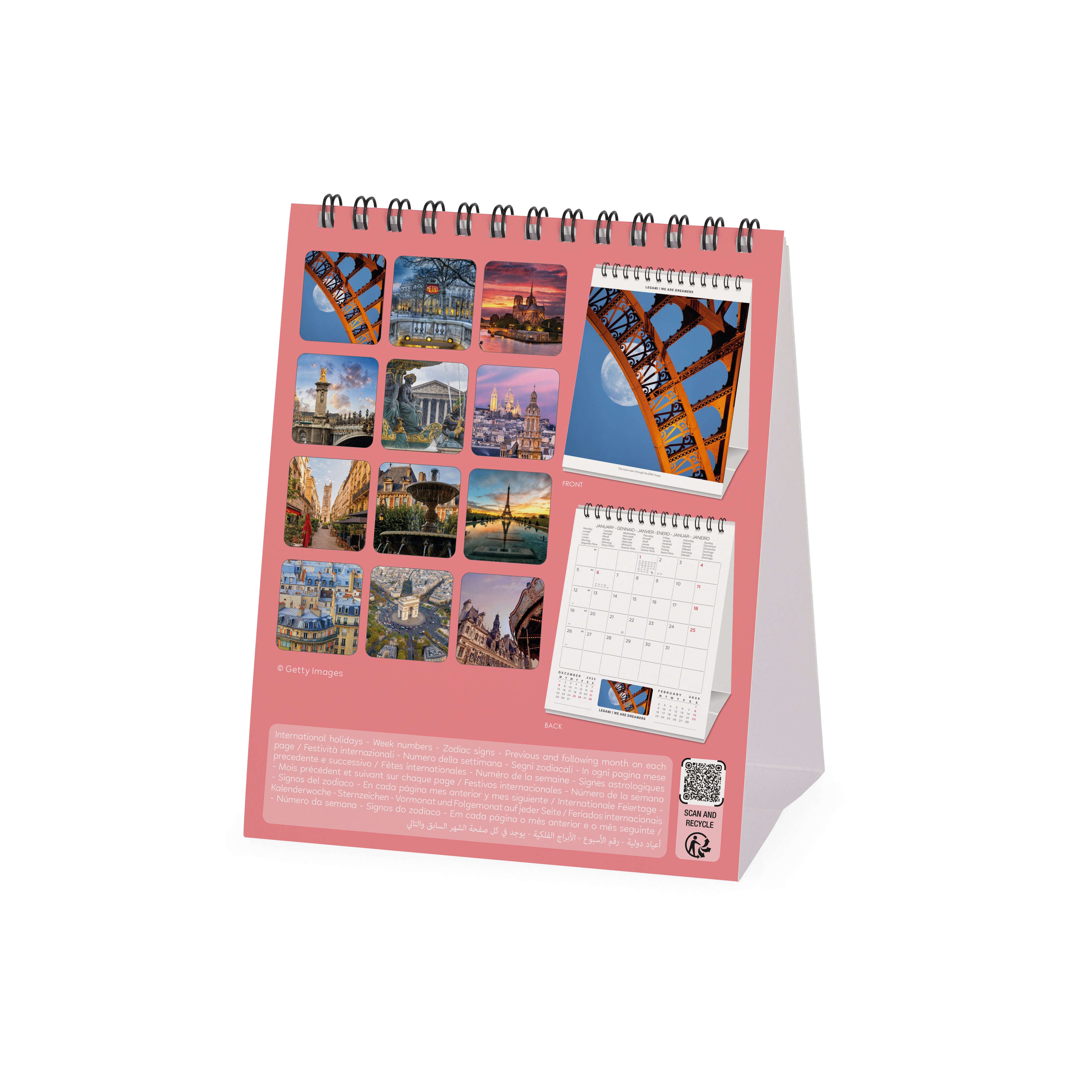 2026 Paris - Desk Easel Calendar