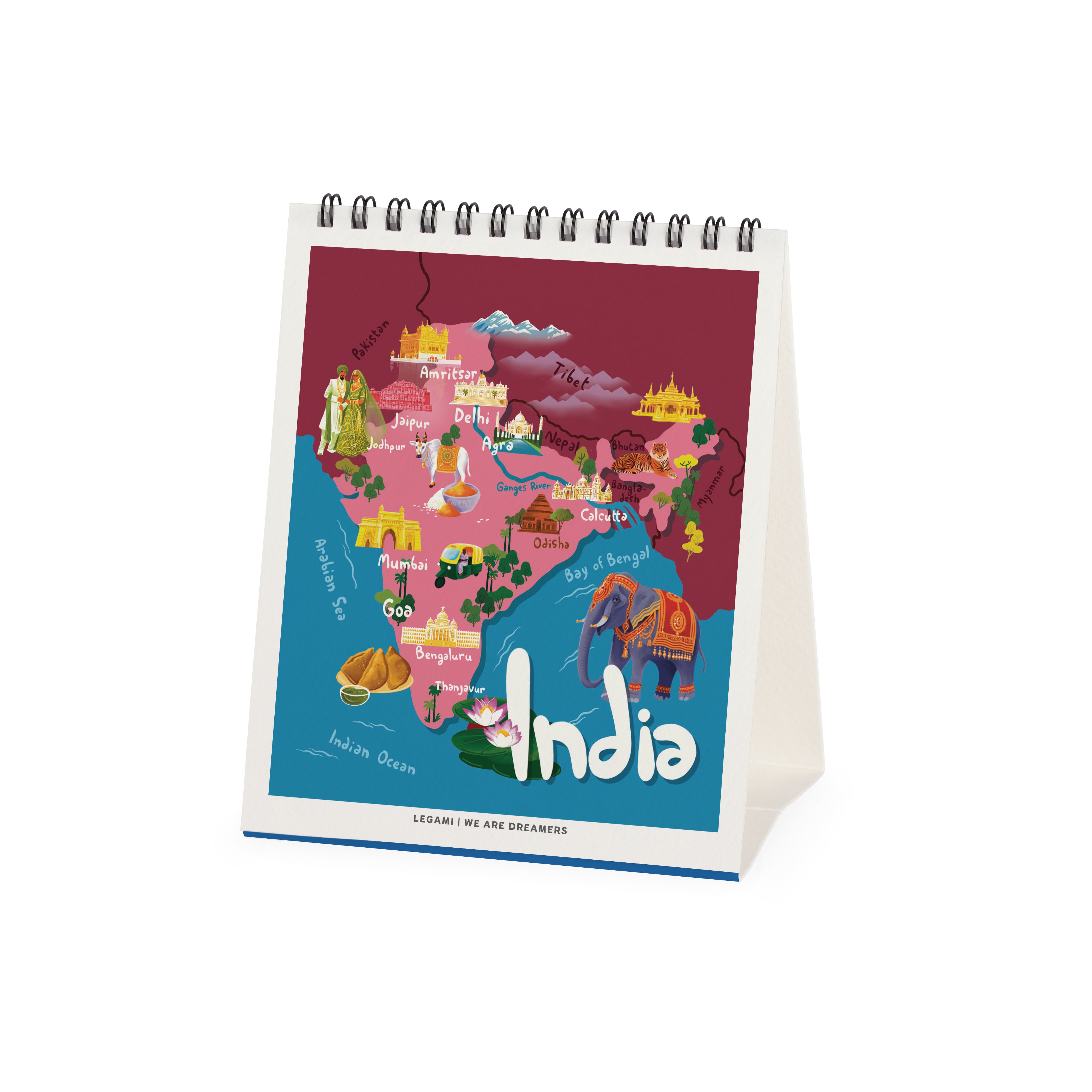 2026 Let's Travel The World - Desk Easel Calendar