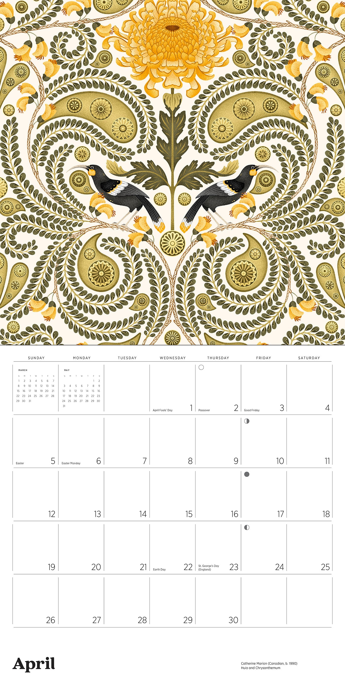 2026 Catherine Marion: Folklore and Flora - Square Wall Calendar