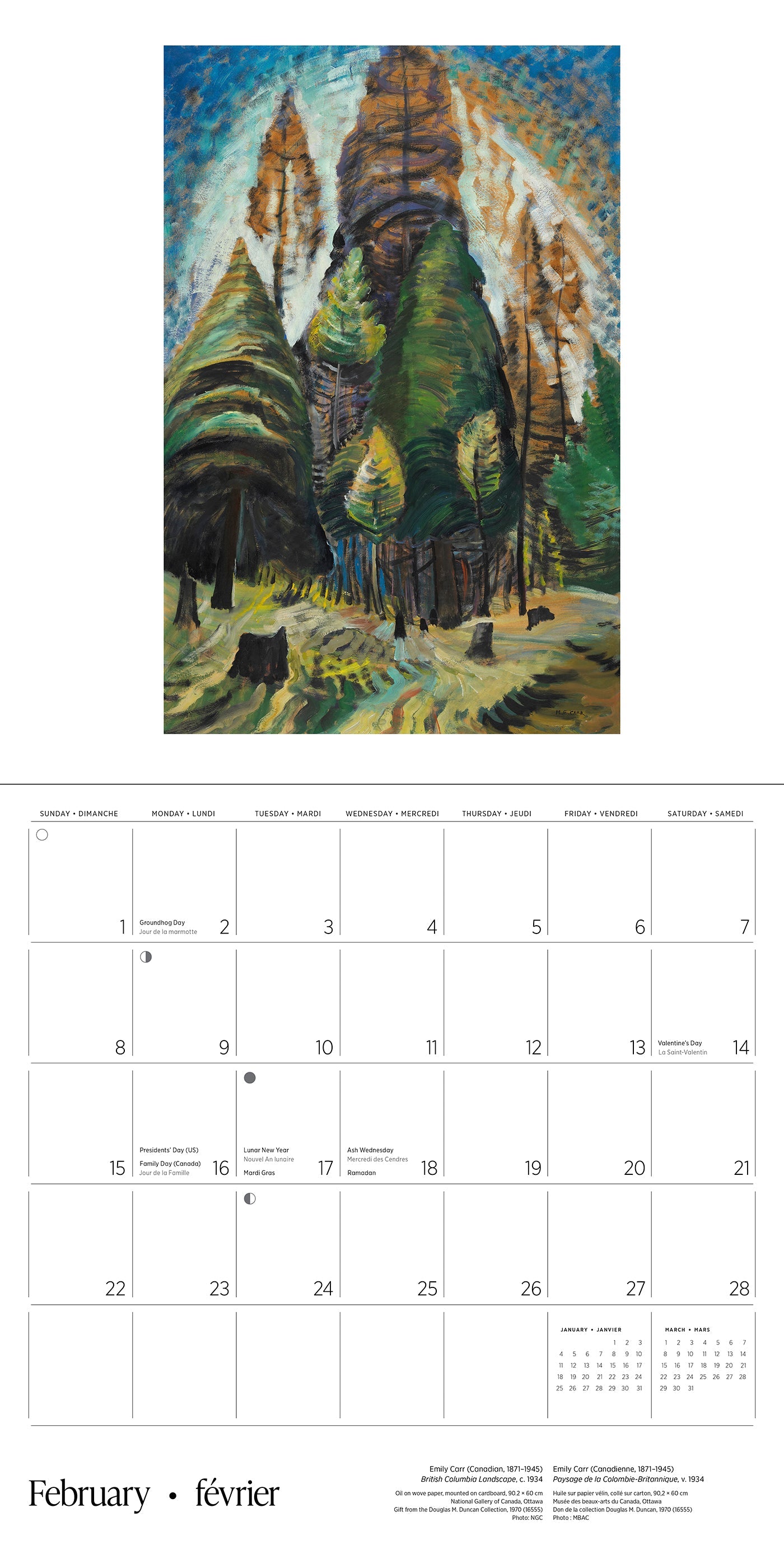 2026 Emily Carr - Square Wall Calendar