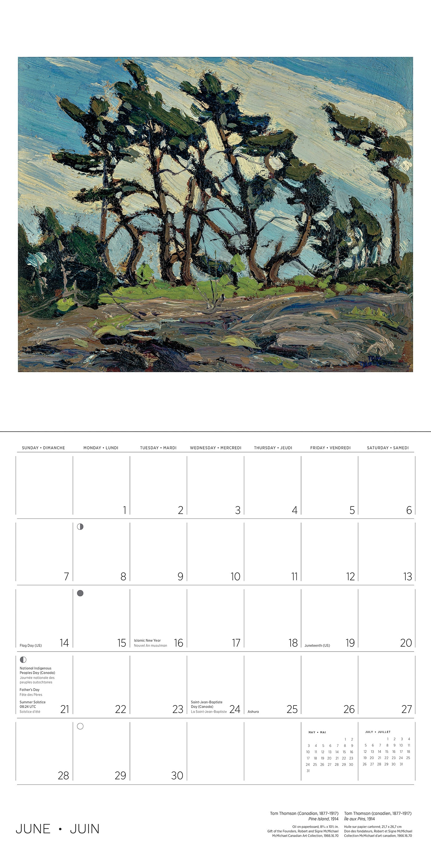 2026 Tom Thomson - Square Wall Calendar