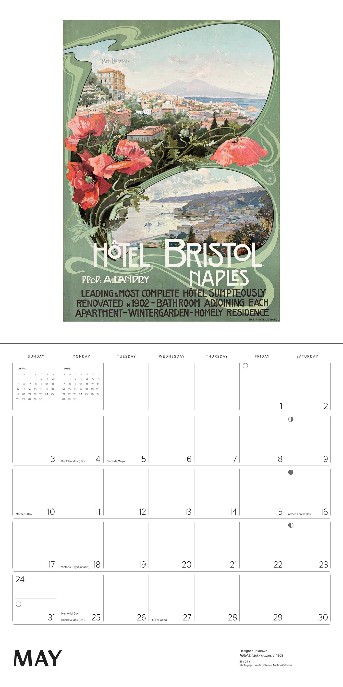 2026 Italy: Vintage Travel Posters - Square Wall Calendar