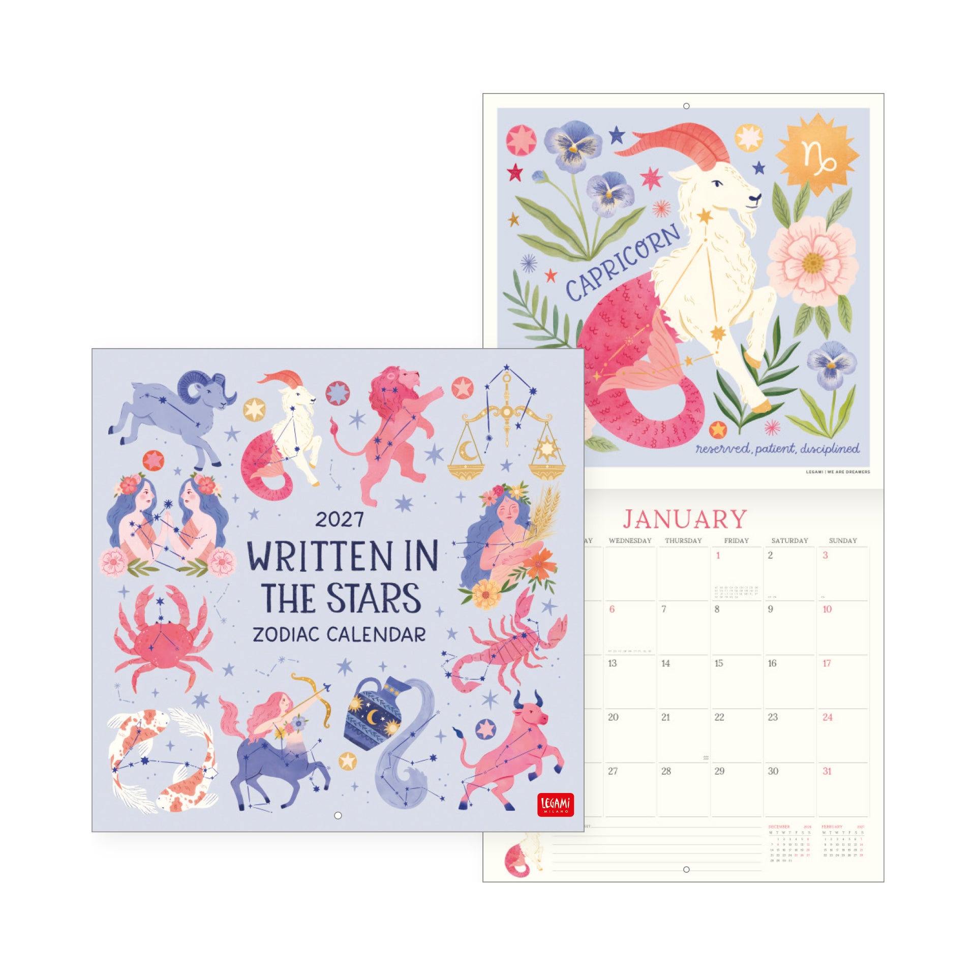 2027 Written in the Stars - Square Wall Calendar