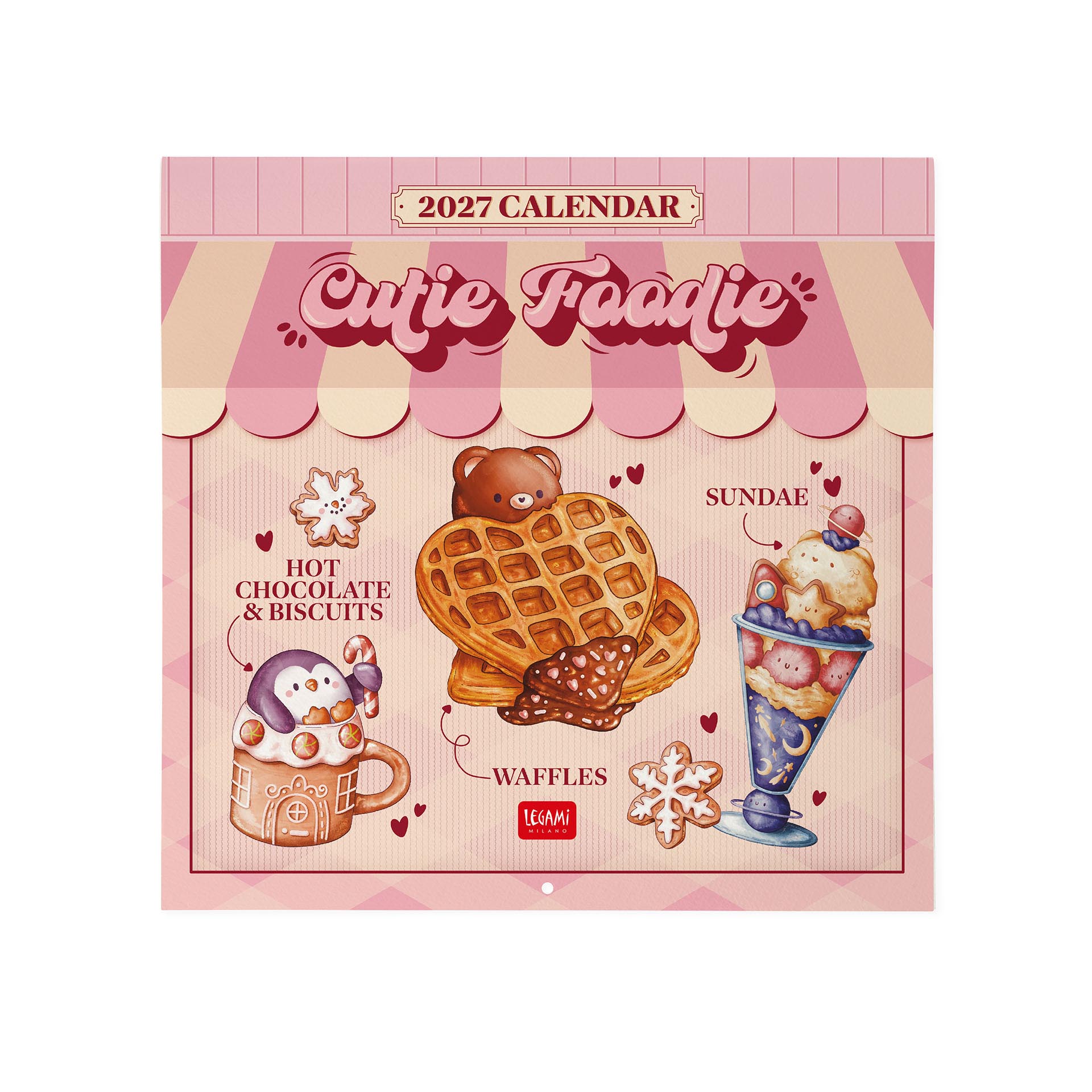 2027 Cutie Foodie - Square Wall Calendar