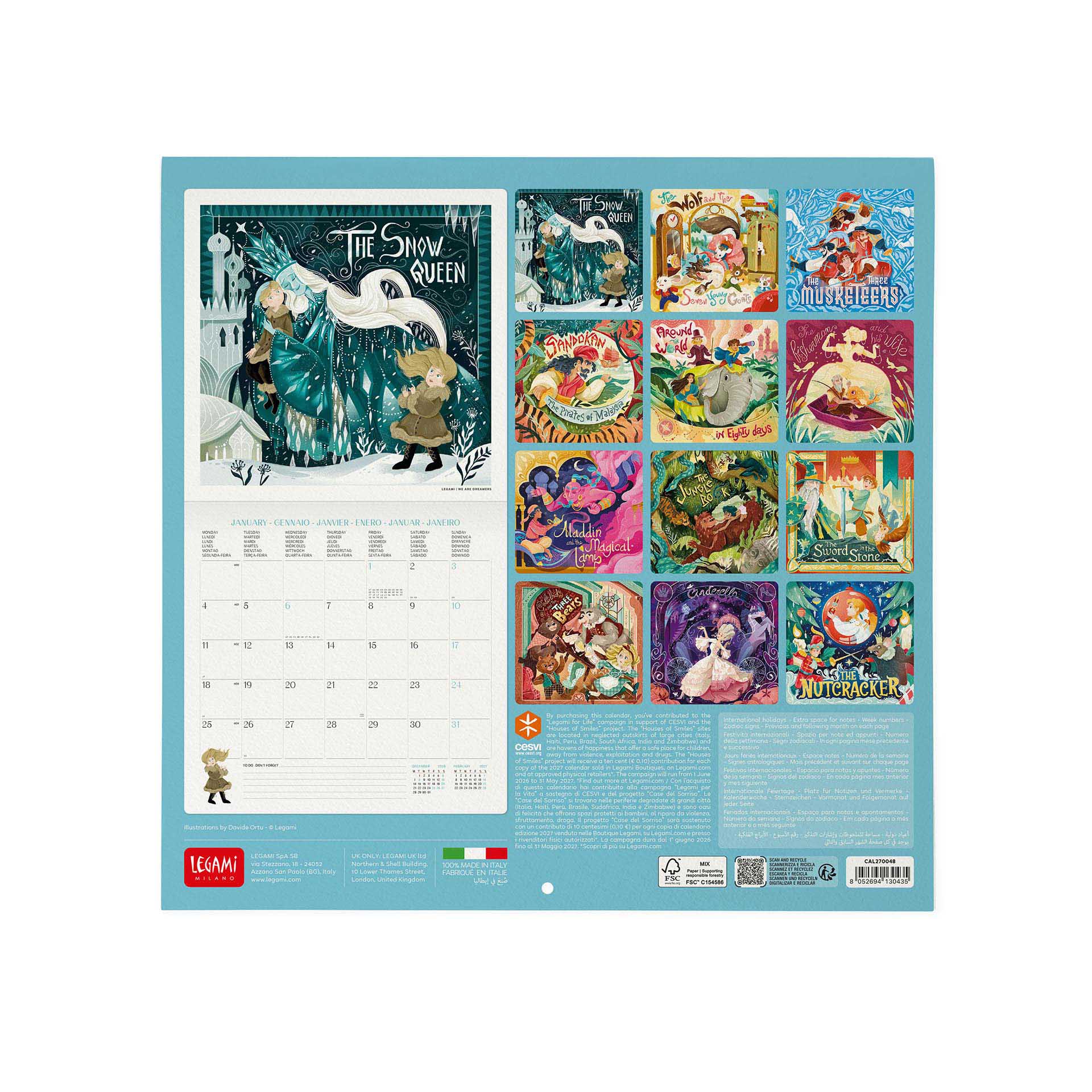 2027 Once Upon a Time - Square Wall Calendar