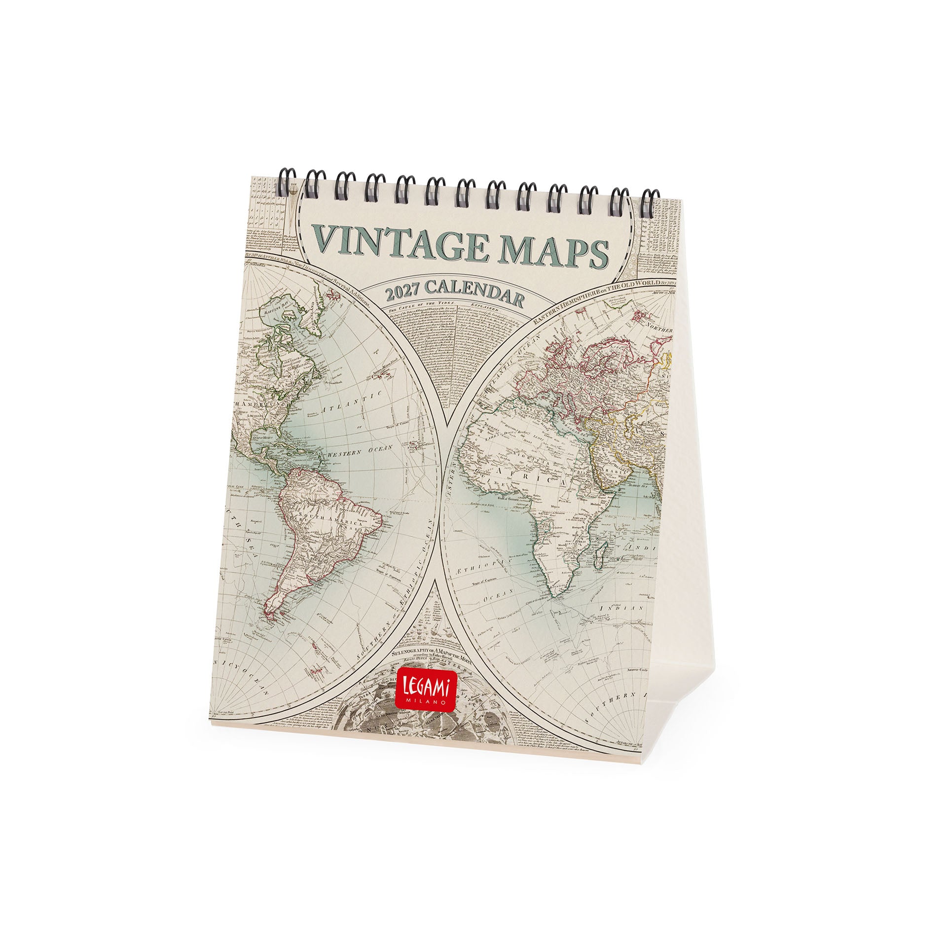 2027 Vintage Maps - Desk Easel Calendar