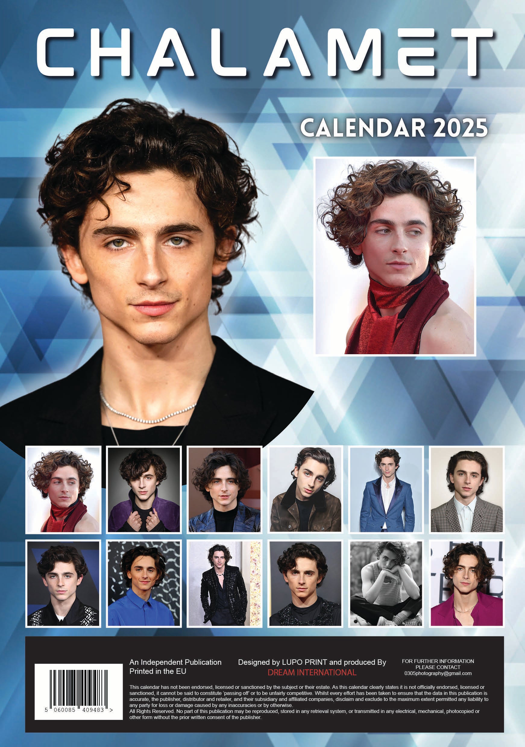 2025 Timoth�e Chalamet - A3 Wall Calendar