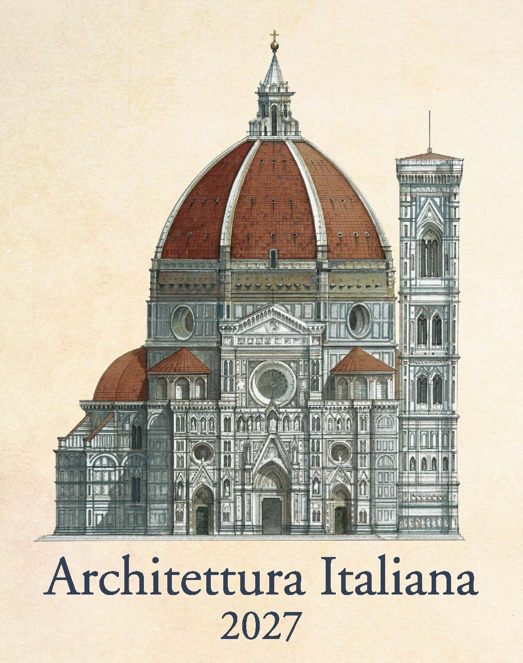 2027 Architettura Italiana - Desk Easel Calendar
