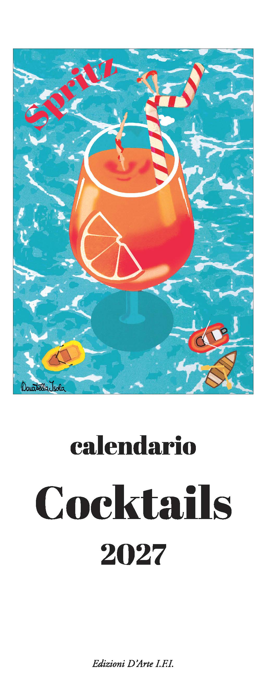 2027 Cocktails - Slim Wall Calendar