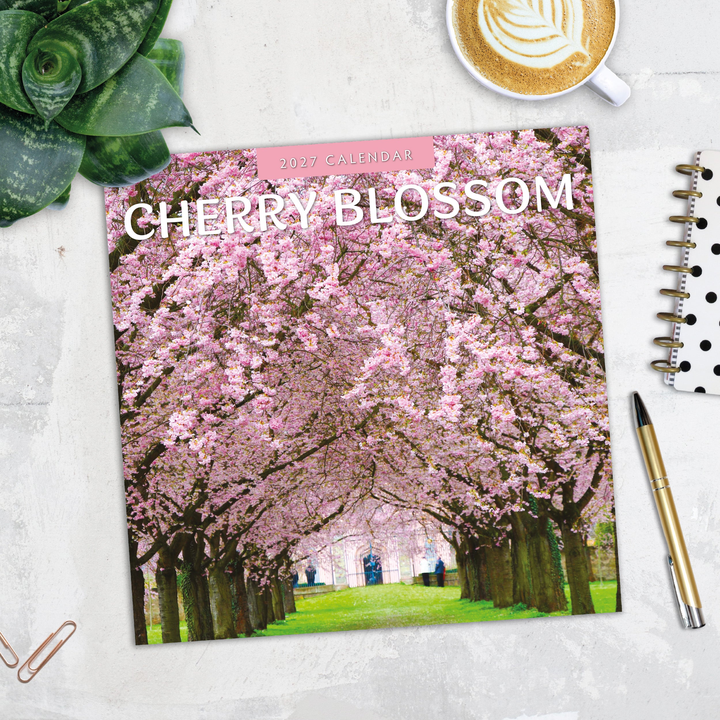 2027 Cherry Blossom - Square Wall Calendar
