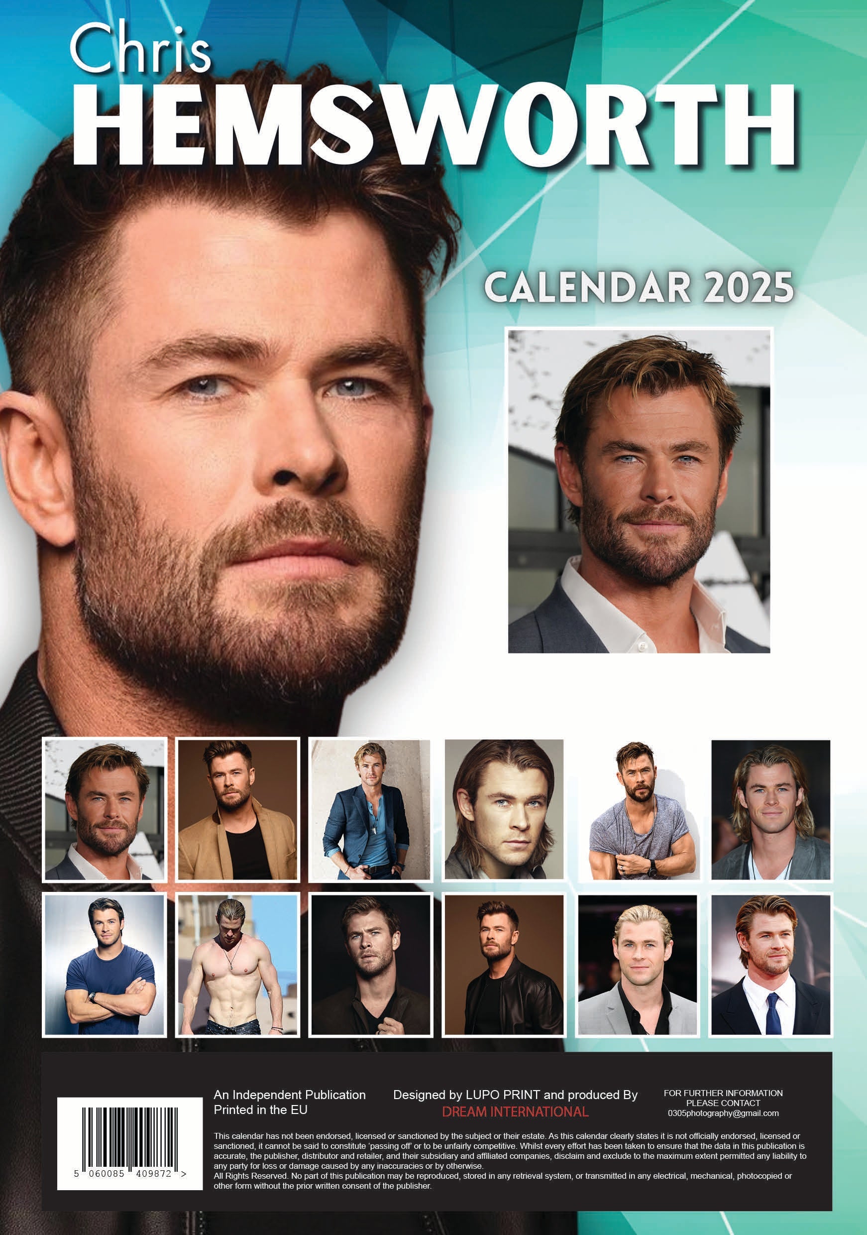 2025 Chris Hemsworth - A3 Wall Calendar