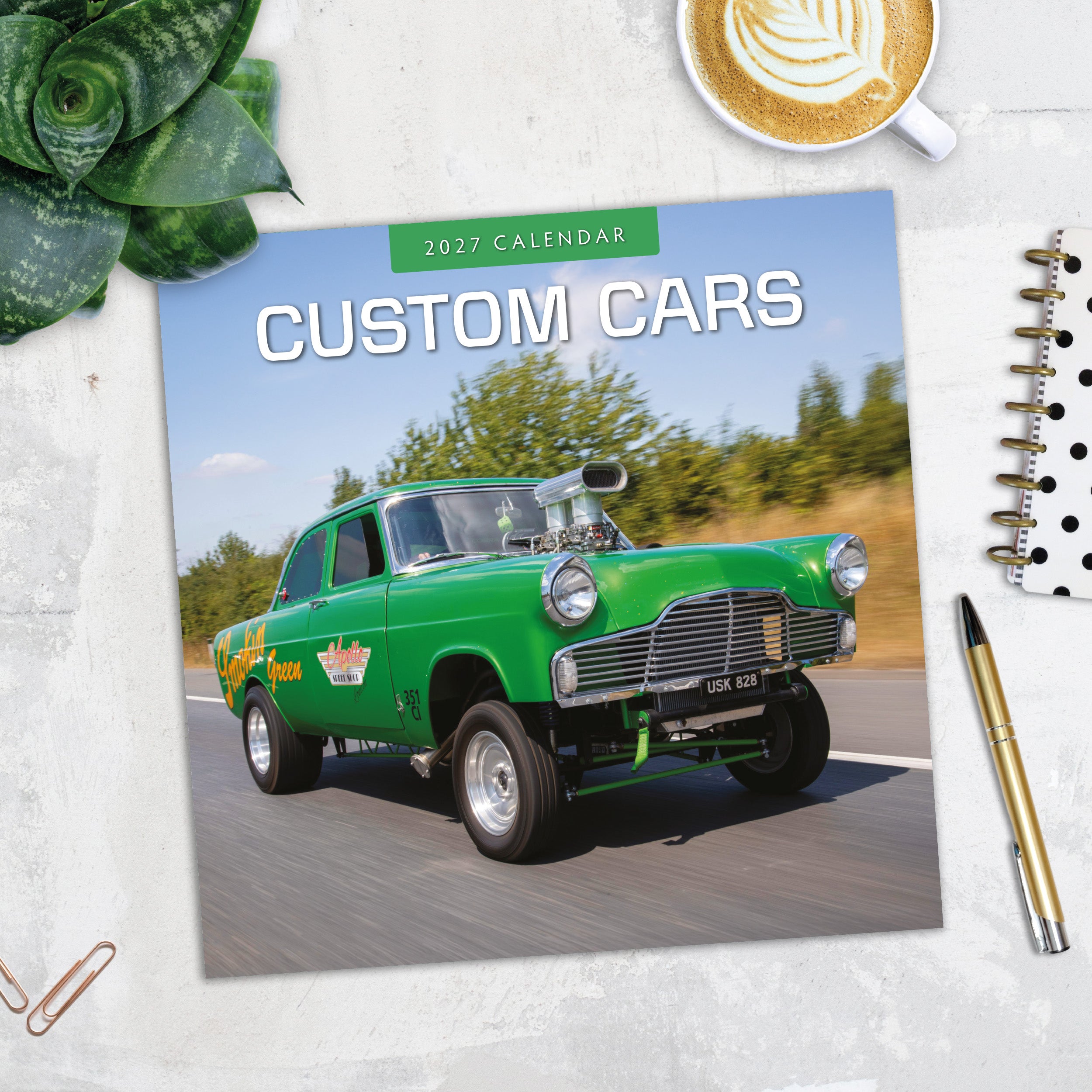 2027 Custom Cars - Square Wall Calendar