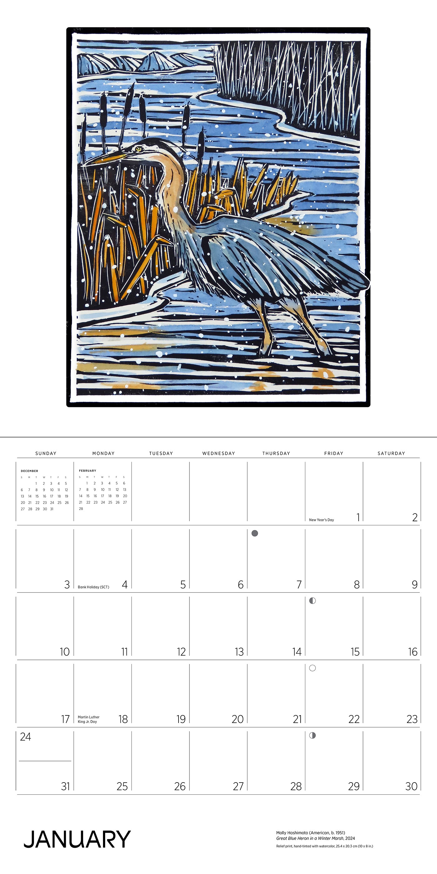 2027 Molly Hashimoto Birds - Square Wall Calendar