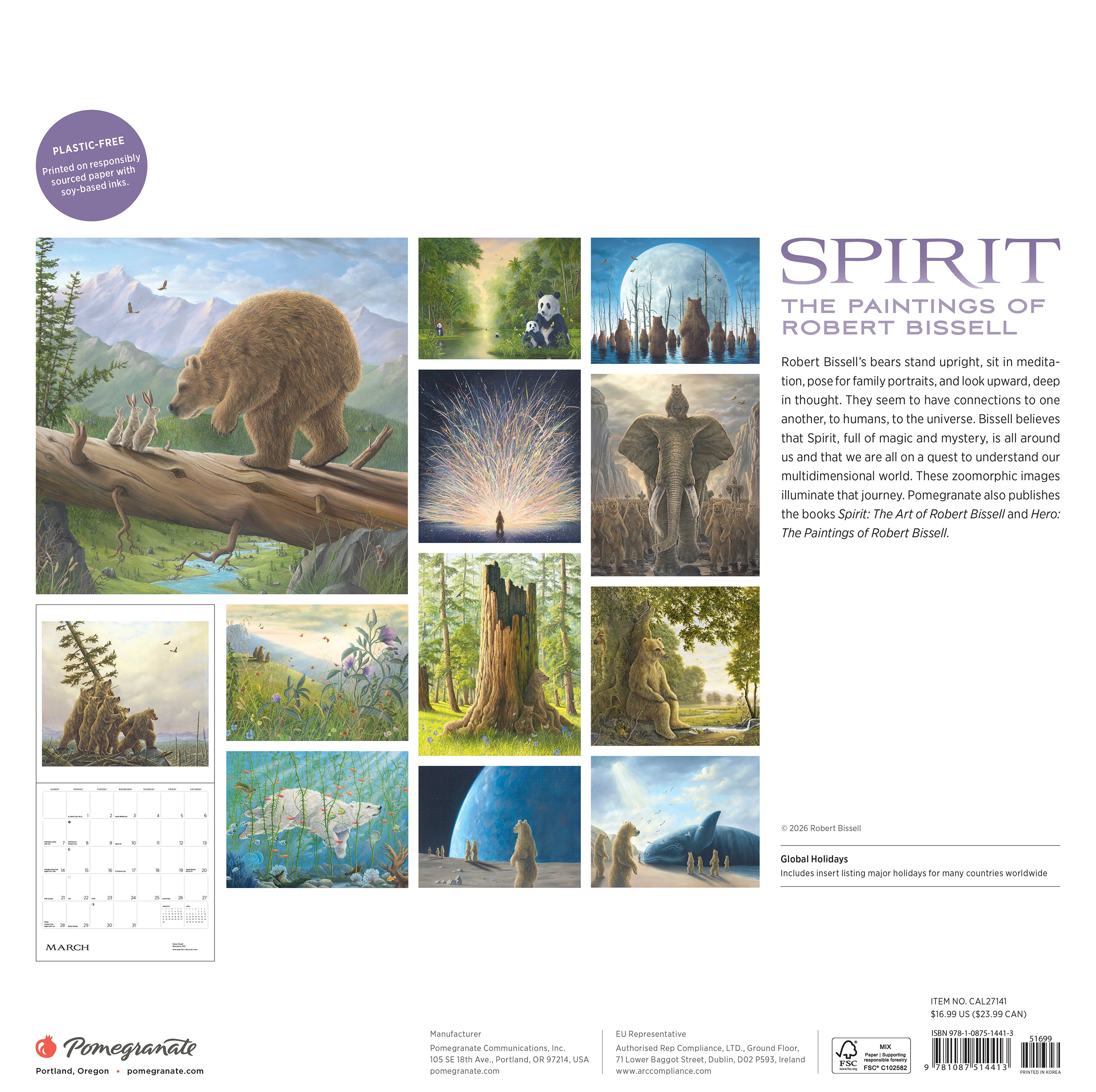 2027 Spirit - Square Wall Calendar