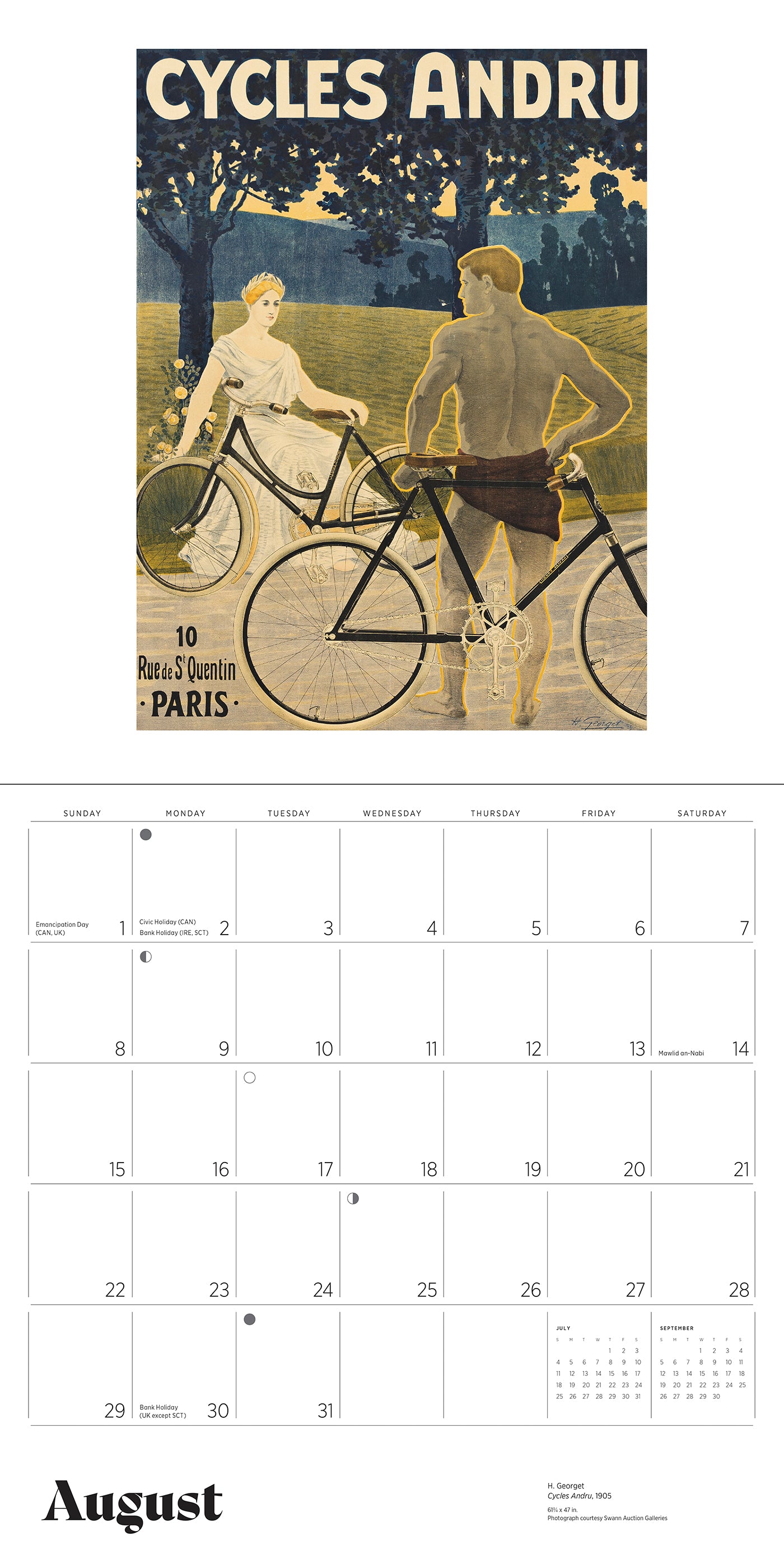 2027 Bicycles - Square Wall Calendar