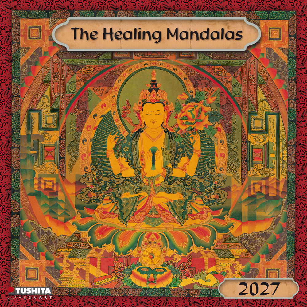 2027 The Healing Circles Mandalas - Square Wall Calendar